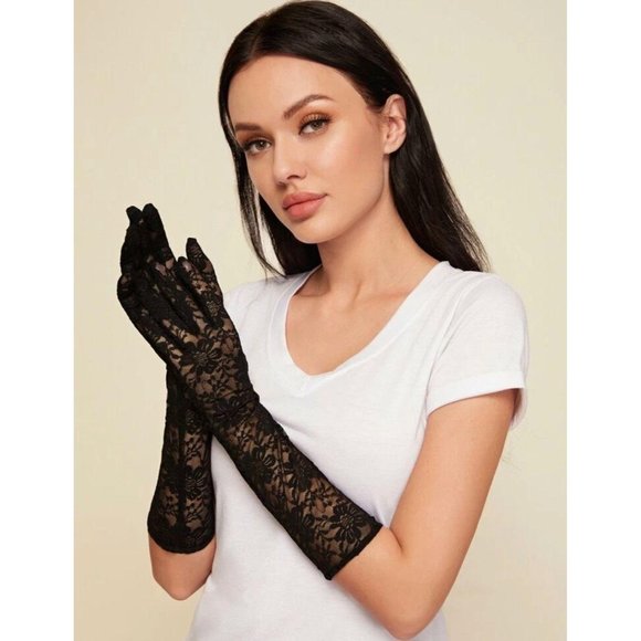 BLACK LACE Accessories - BLACK LACE Floral Opera Gloves NEW